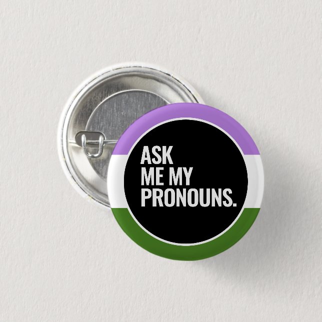Queer Pride 1 Inch Round Button (Front & Back)