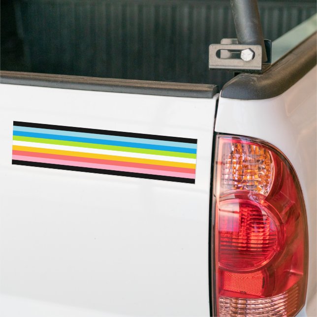 Queer Pride Bumper Sticker (On Truck)