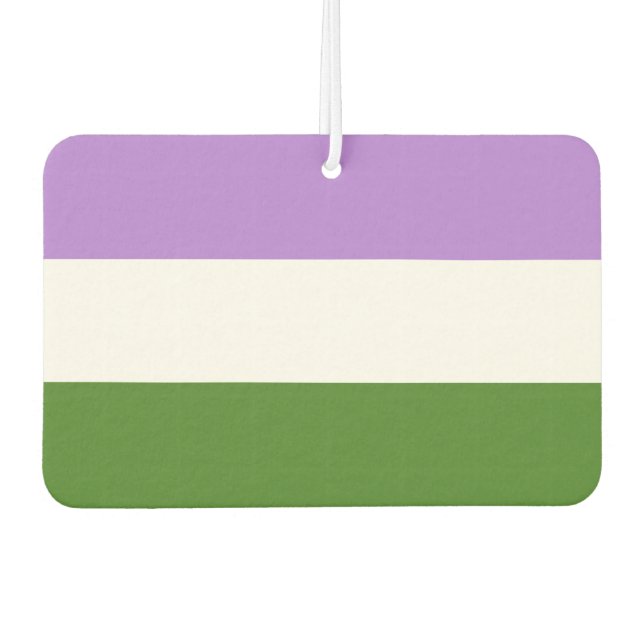 Queer Pride Flag Air Freshener (Front)