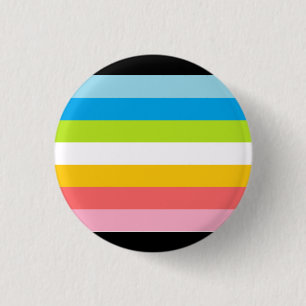Queer Pride Flag Badge 1 Inch Round Button