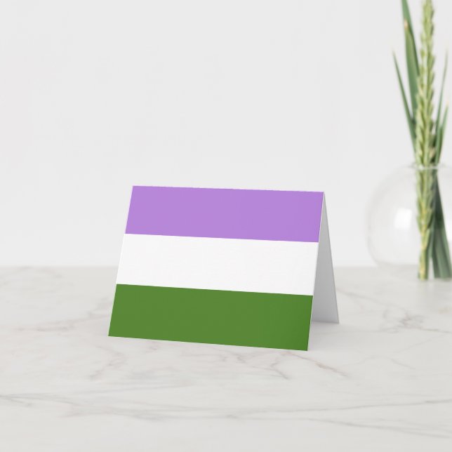 Queer Pride Flag Holiday Card (Front)