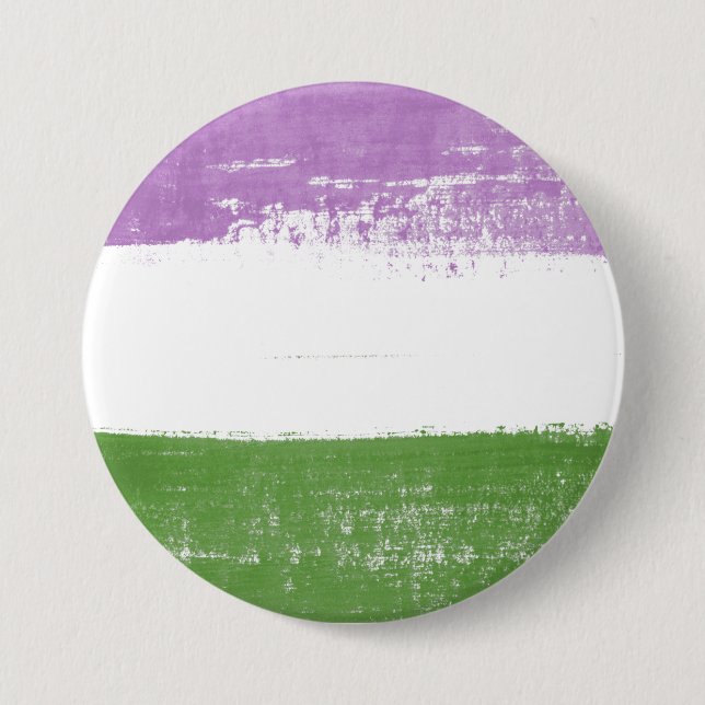 Queer Pride Paint 3 Inch Round Button (Front)