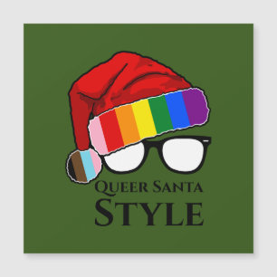 Queer Santa Style Hat and Sunglasses Magnet