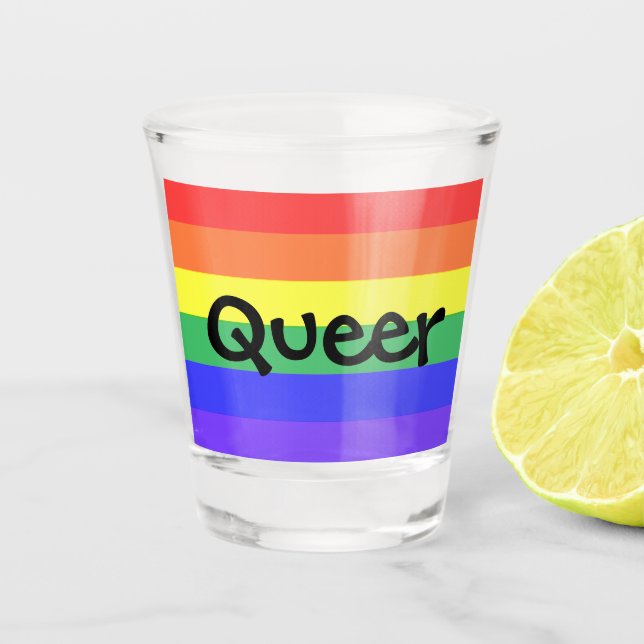 Queer Shot Glass (Front)