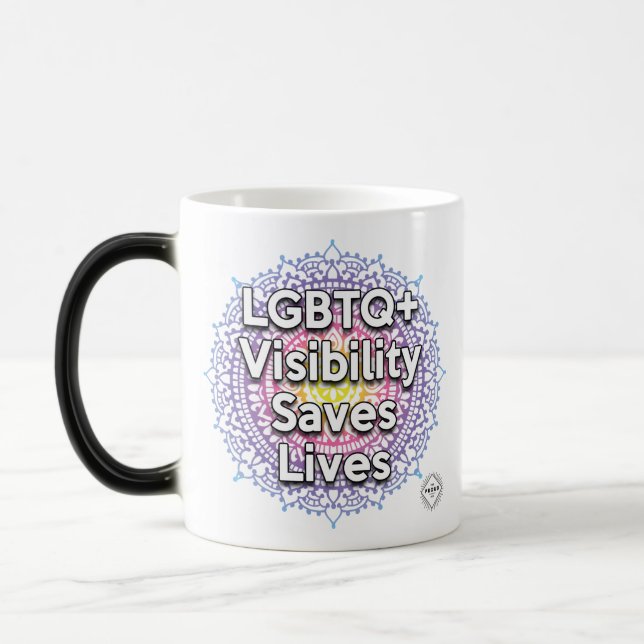 Queer Visibility Saves Lives Morphing Mug (Left)