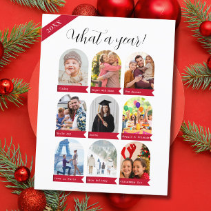 Quel an, 9 photo collage Famille Carte postale