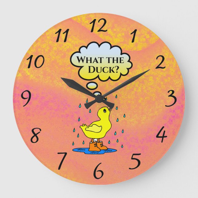 Quel canard ? Horloge murale (Recto)
