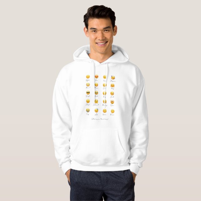 Quel est ton humeur Sweat - shirt à capuche ? (Devant entier)
