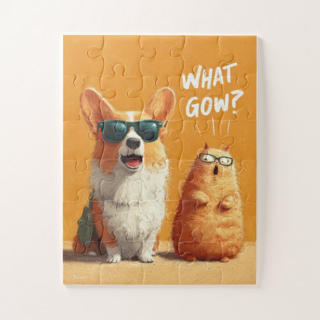 Quel Gow ? Puzzle Corgi & Hamster (Vertical)
