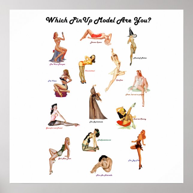 Quel modèle PinUp Es-Tu, poster ? (Devant)