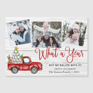 Quelle année Noël 3 Photo Carte magnétique