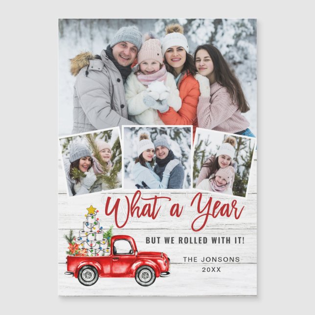 Quelle année Noël 4 Carte magnétique photo (Devant)
