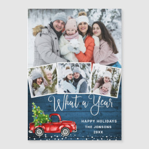 Quelle année Noël 4 PHOTO Carte magnétique