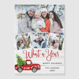 Quelle année Noël 4 PHOTO Carte magnétique