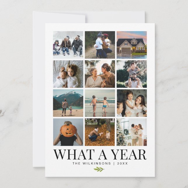 Quelle année Photos de famille Carte de vacances (Devant)