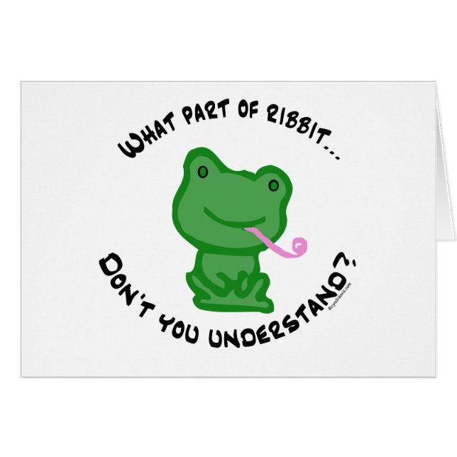 Quelle partie de Ribbit… (Devant Horizontal)