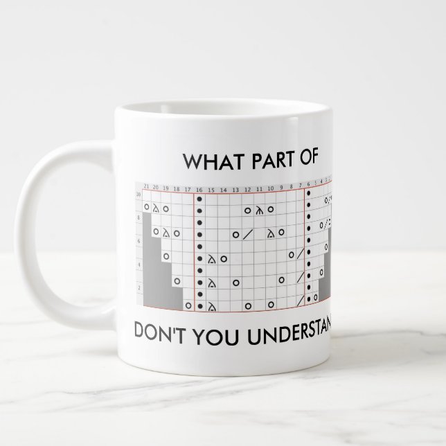 QUELLE PIÈCE de tasse de tricot (Gauche)