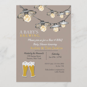 Quelque chose brasse Baby shower 2 Invitation