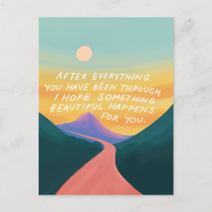Quelque chose de beau - Encourageant carte postale