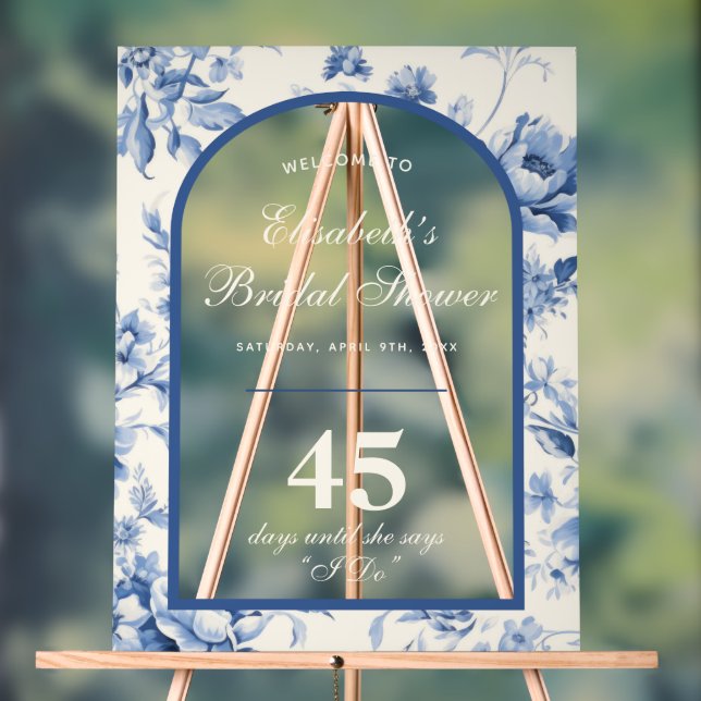 Quelque chose de bleu élégant chinoiserie douche d (Neutre)