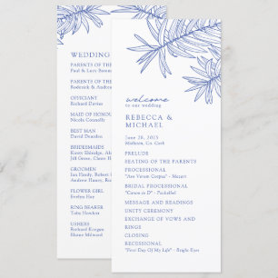Quelque chose de bleu élégant programme de mariage