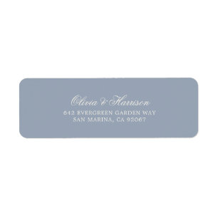 Quelque Chose D'étiquette D'adresse Élégante Bleue