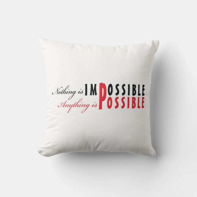 Quelque chose est possible - coussin d'affirmation (Recto)