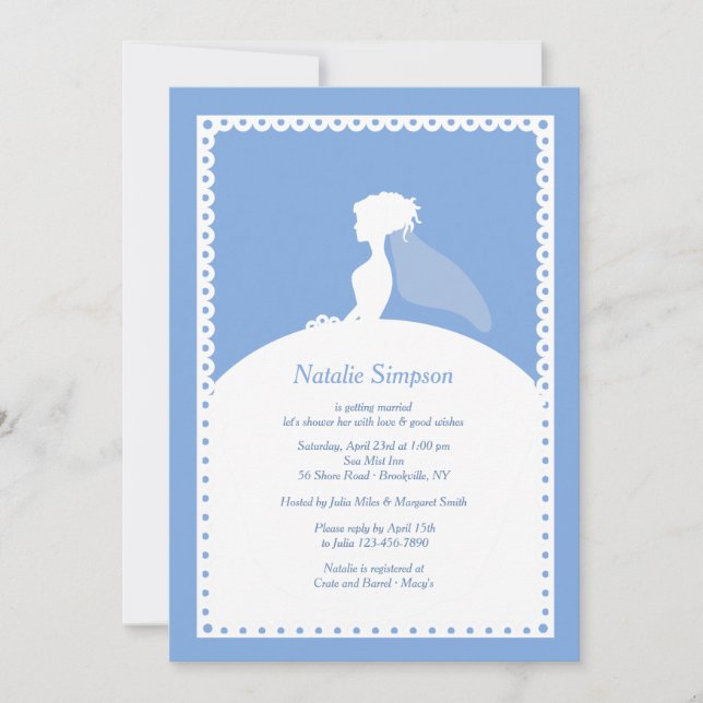 Quelque chose invitation bleue de Fête de la (Devant)