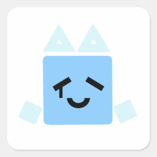 Quelques uns Happy one cube cyan jsab autocollant