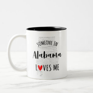 Quelqu'Un En Alabama M'Aime Carte Café Mug