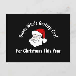 Quelqu'un reçoit du charbon pour la carte postale 