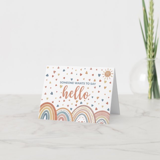 Quelqu'un veut dire bonjour Faire-part de grossess (Devant)