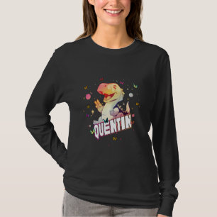 QUENTIN - Cute Boy Name with cute Dinosaur T-Shirt