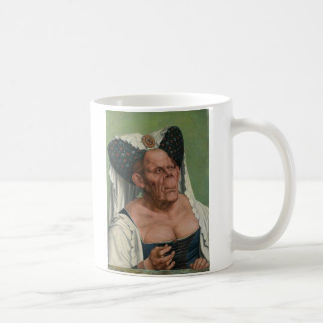 Quentin Massys - A Grotesque Old Woman, 1515 Coffee Mug (Right)