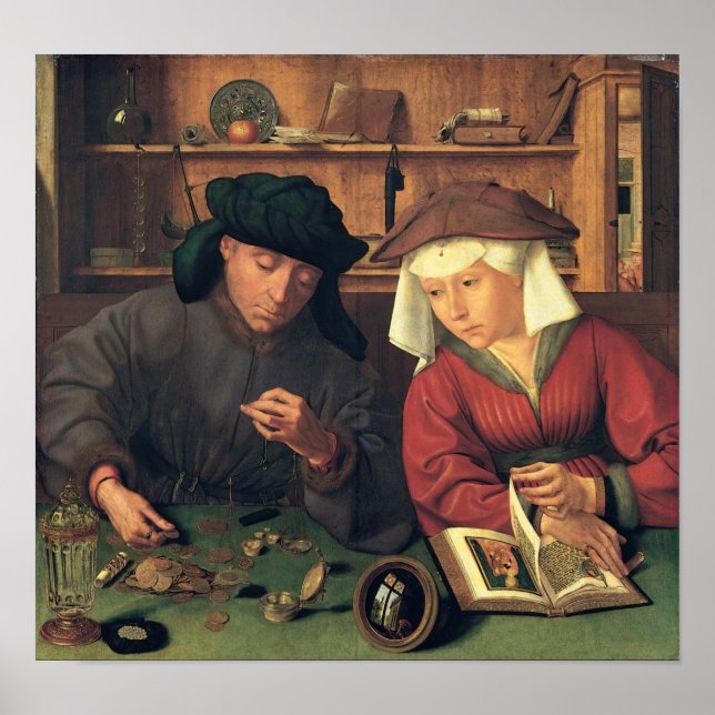 Quentin Massys - The Money Lenders Poster (Front)