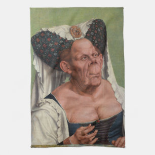 Quentin Matsys - A Grotesque Old Woman Kitchen Towel