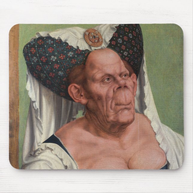 Quentin Matsys - A Grotesque Old Woman Mouse Pad (Front)