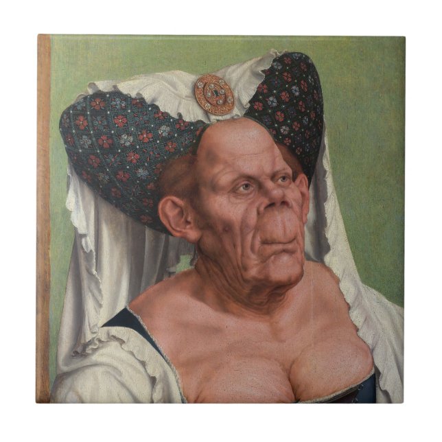 Quentin Matsys - A Grotesque Old Woman Tile (Front)