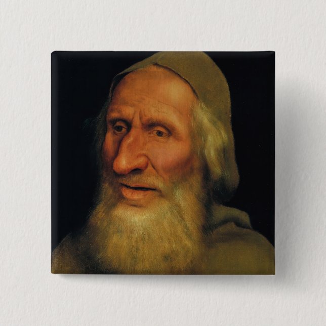Quentin Matsys - Head of an Old Man 2 Inch Square Button (Front)
