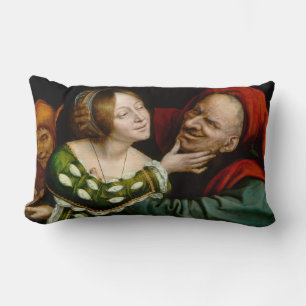 Quentin Matsys - Matched Lovers Lumbar Pillow