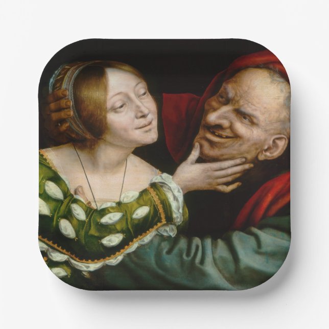 Quentin Matsys - Matched Lovers Paper Plate (Front)