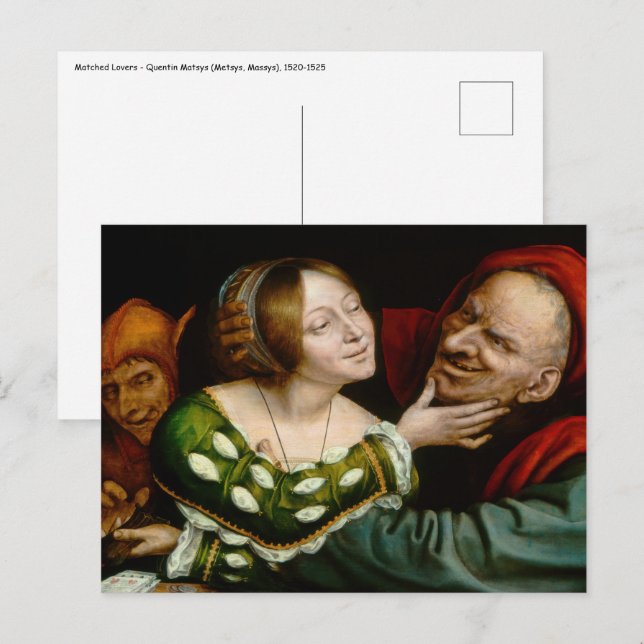 Quentin Matsys - Matched Lovers Postcard (Front/Back)
