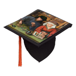 Quentin Matsys - The Moneylender and His Wife Graduation Cap Topper