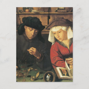 Quentin Matsys The Moneylender and his Wife Postcard