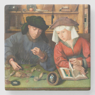 Quentin Matsys - The Moneylender and His Wife Stone Coaster