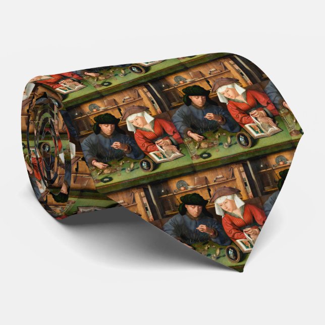 Quentin Matsys - The Moneylender and His Wife Tie (Rolled)