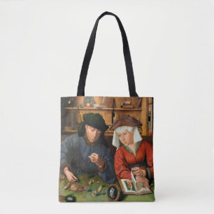 Quentin Matsys - The Moneylender and His Wife Tote Bag