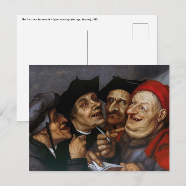 Quentin Matsys - The Purchase Agreement Postcard (Front/Back)