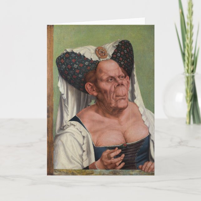 Quentin Matsys - Une Carte Grotesque Vielle Femme (Devant)