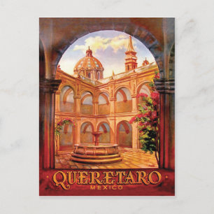 Queretaro city, architecture,Mexico,vintage travel Postcard